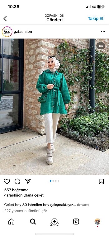 Zara Yeşil tüvit ceket