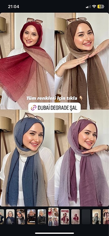 Dubai degrade şal - Görsel 3