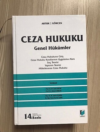 ceza hukuku genel hükümler artuk-gökçen