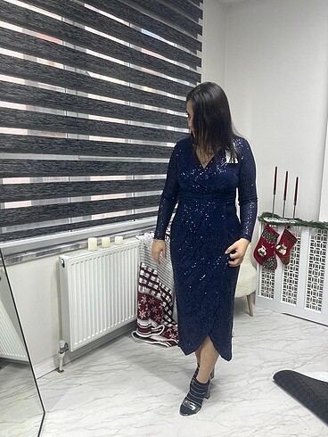 Abiye Payet elbise midi