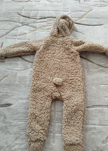 Kapüşonlu Kahverengi Bebek Tulum ve Desenli Ceketler - Görsel 6