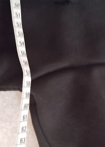 Siyah Süet Düğmeli Midi Kadın Ceket - Görsel 4