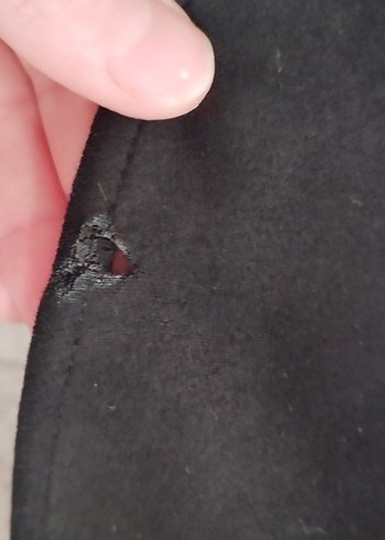 Siyah Süet Düğmeli Midi Kadın Ceket - Görsel 3