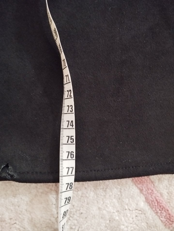 Siyah Süet Düğmeli Midi Kadın Ceket - Görsel 5