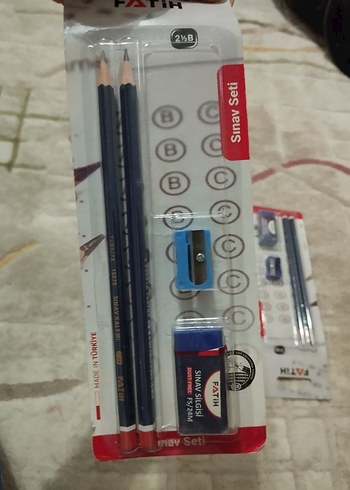 Sınav Seti 3'lü Kalem ve Açacak Seti - Görsel 2