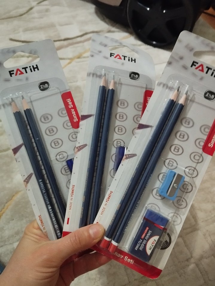 Sınav Seti 3'lü Kalem ve Açacak Seti - Görsel 3