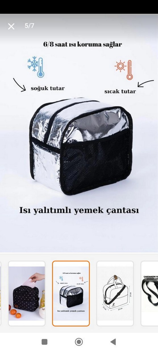 ısı yalıtımlı çanta - Görsel 2