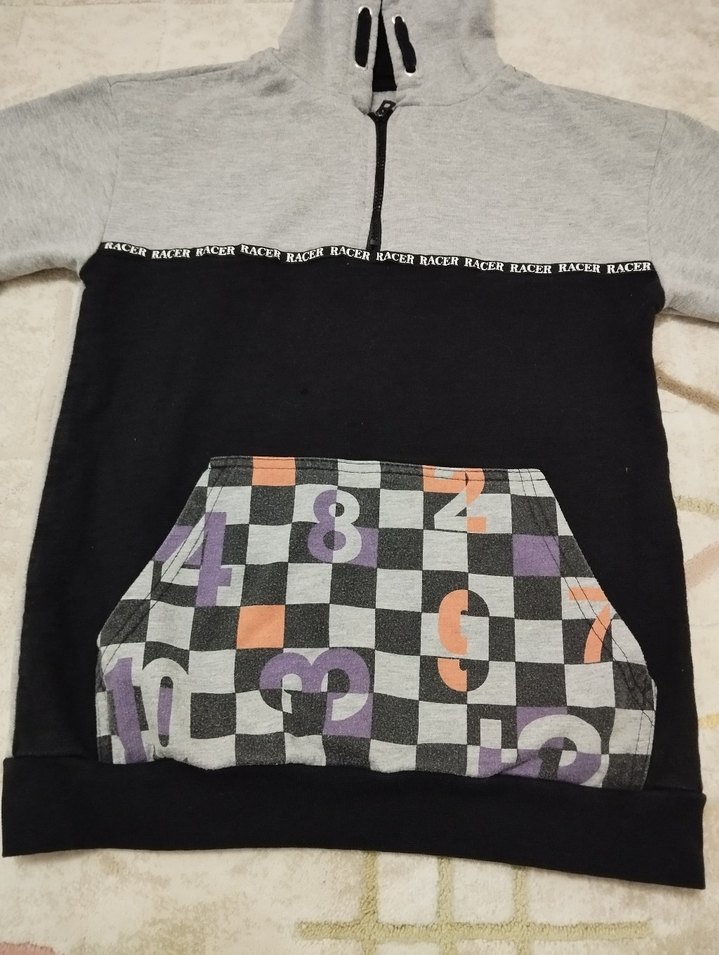 Kapüşonlu Fermuarlı Erkek Sweatshirt - Görsel 2