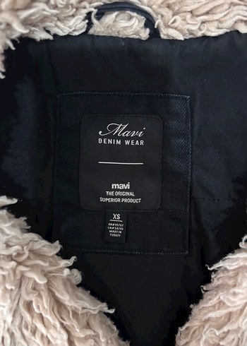 Kürklü Siyah Denim Kadın Ceket - Görsel 5