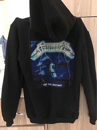 Metalica baskılı kapüşonlu sweat