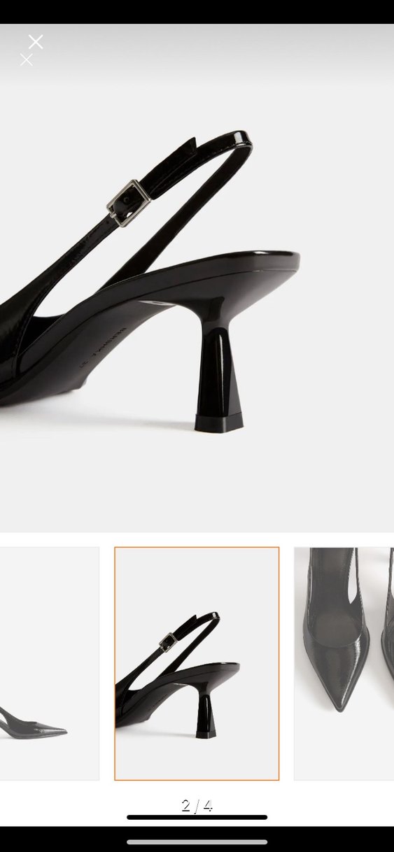 Siyah Minimalist Stiletto Topuklu Kadın Ayakkabı - Görsel 2