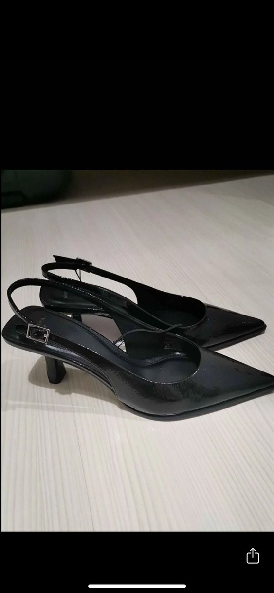 Siyah Minimalist Stiletto Topuklu Kadın Ayakkabı - Görsel 3