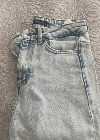 Gri Kadın Denim Pantolon  Regular Fit - Görsel 2