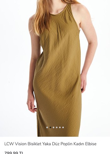 LCW Vision Kadın Bisiklet Yaka Uzun Elbise - Görsel 2