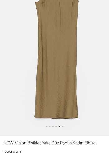 LCW Vision Kadın Bisiklet Yaka Uzun Elbise - Görsel 4