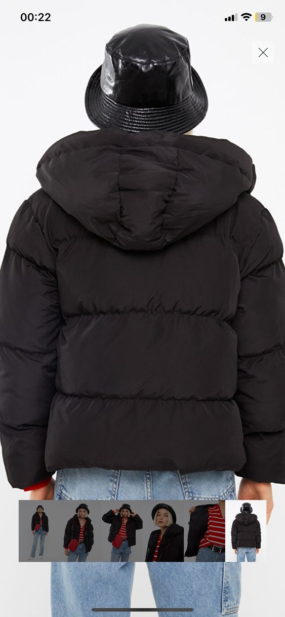 Kısa Kesim siyah  Denim Ceket - Görsel 2