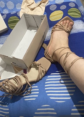 Bej Yılan Desenli Stiletto Topuklu Kadın Ayakkabı - Görsel 5