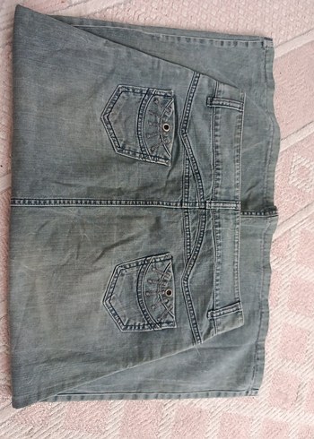 44 Beden mavi Renk Mavi Midi Denim Etek