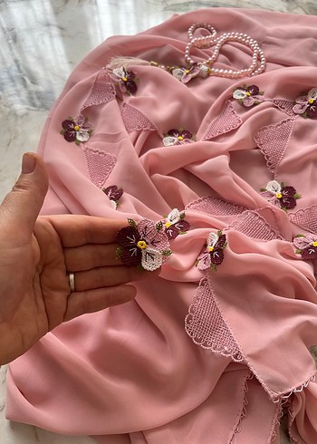 İğne oyalı mevlüt örtüsü tespih hediye - Görsel 5