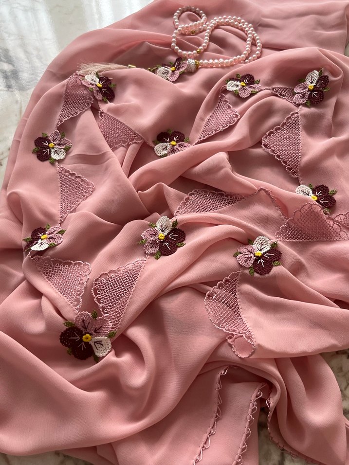 İğne oyalı mevlüt örtüsü tespih hediye - Görsel 2