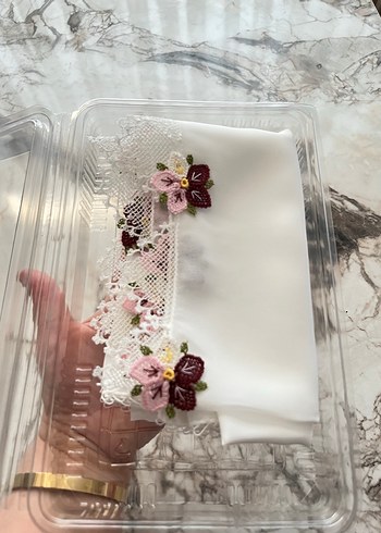 İğne oyalı mevlit örtüsü tespih hediye - Görsel 5