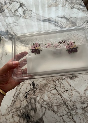 İğne oyalı mevlit örtüsü tespih hediye - Görsel 6