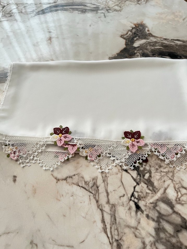 İğne oyalı mevlit örtüsü tespih hediye - Görsel 4