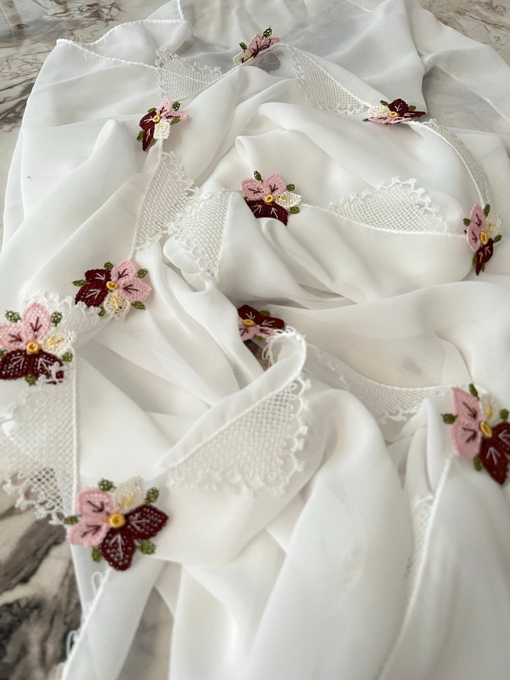 İğne oyalı mevlit örtüsü tespih hediye - Görsel 2