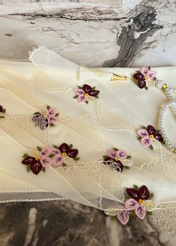 İğne oyası mevlüt örtüsü tespih hediye - Görsel 6