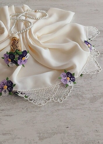 Igne oyası namaz ortusu tesbihlı takım  - Görsel 3