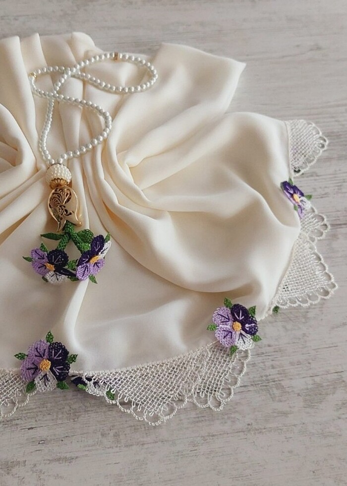 Igne oyası namaz ortusu tesbihlı takım  - Görsel 4