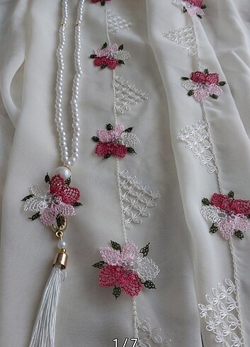 Iğne oyası namaz örtüsü tesbih hediye - Görsel 3