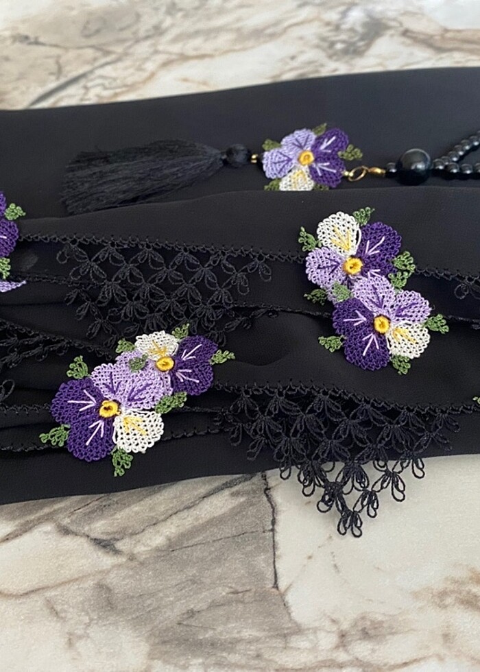 İğne oyası namaz örtüsü - Görsel 2