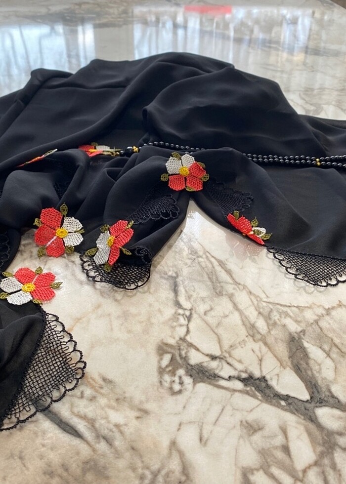 Igne oyası namaz örtüsü tespihli - Görsel 4