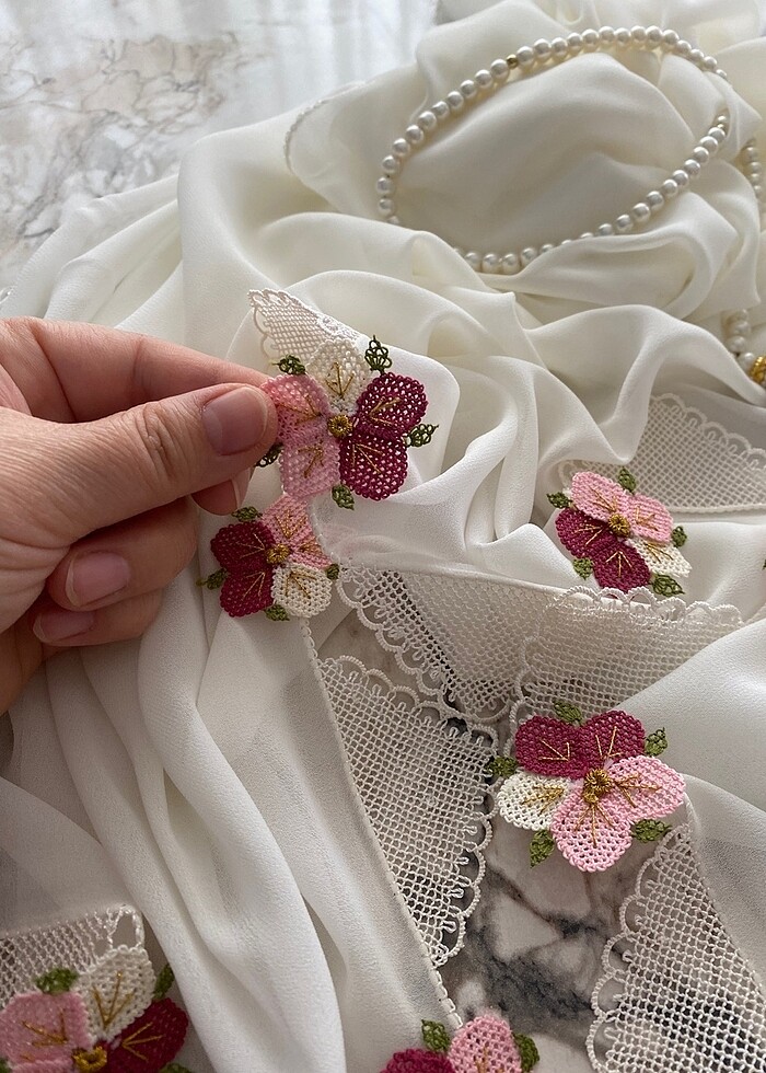 İğne oyası namaz örtüsü se - Görsel 4