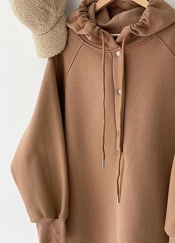 m Beden Çıtçıtlı oversize sweat