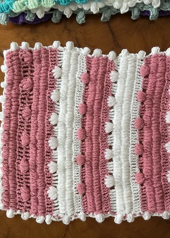 Renkli Örgü Banyo Süngeri - Görsel 6