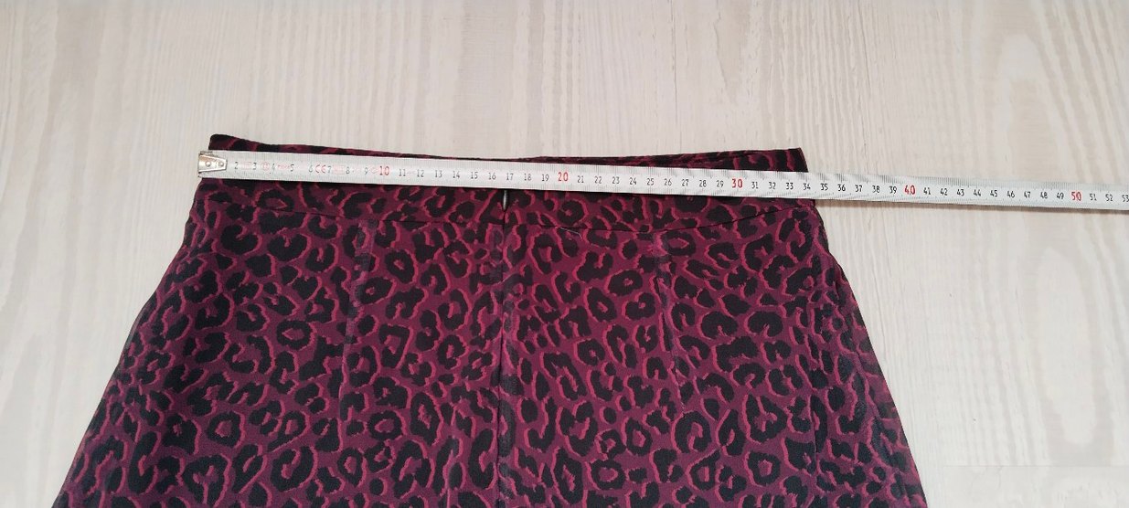 Mor Yılan Desenli Midi Mini Etek - Görsel 2