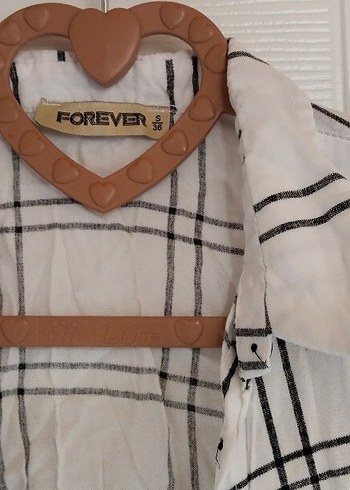 Düğmeli Beyaz Gri Kareli Gömlek - Görsel 3