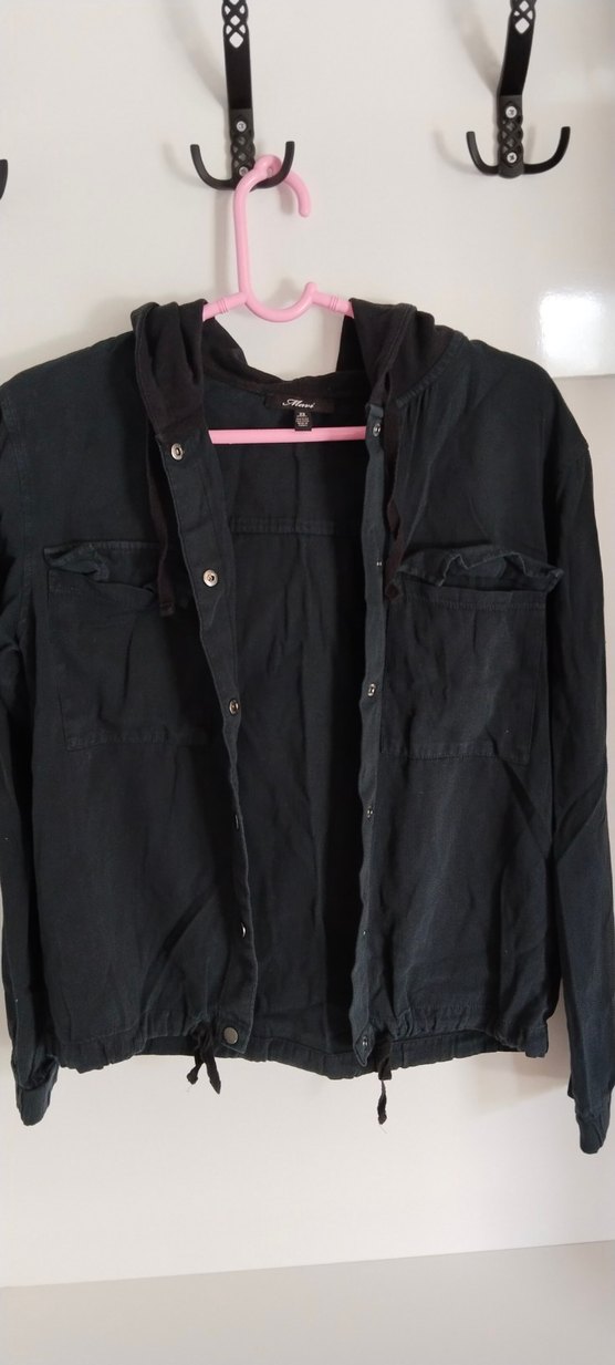 Düğmeli Siyah Midi Kadın Ceket - Görsel 3