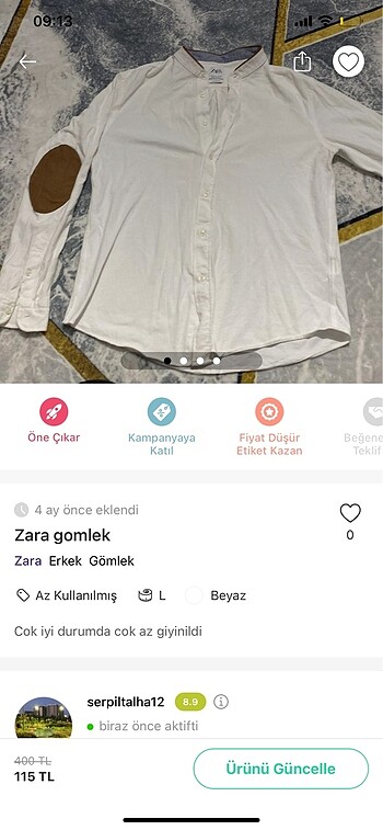 Zara erkek tee shirt