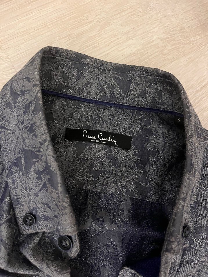 Gri Desenli Denim Erkek Gömlek - Görsel 3