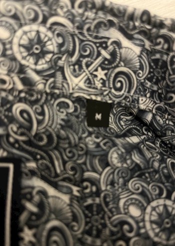 Bohem Desenli Gri Uzun Kollu Erkek Gömlek - Görsel 3