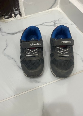 Gri Erkek Çocuk Spor Ayakkabı Velcro - Görsel 2