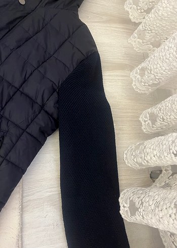 Dik Yaka Siyah Kapüşonlu Erkek Mont - Görsel 6