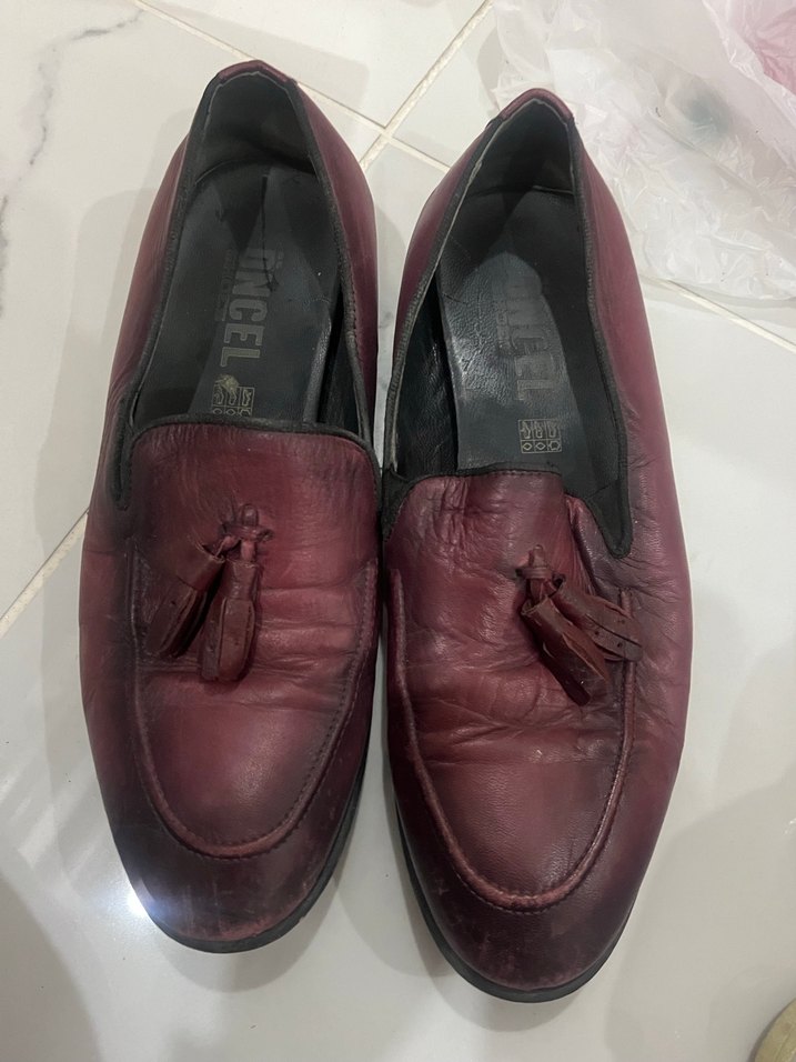 Bordo Deri Püsküllü Klasik Erkek Ayakkabı - Görsel 2