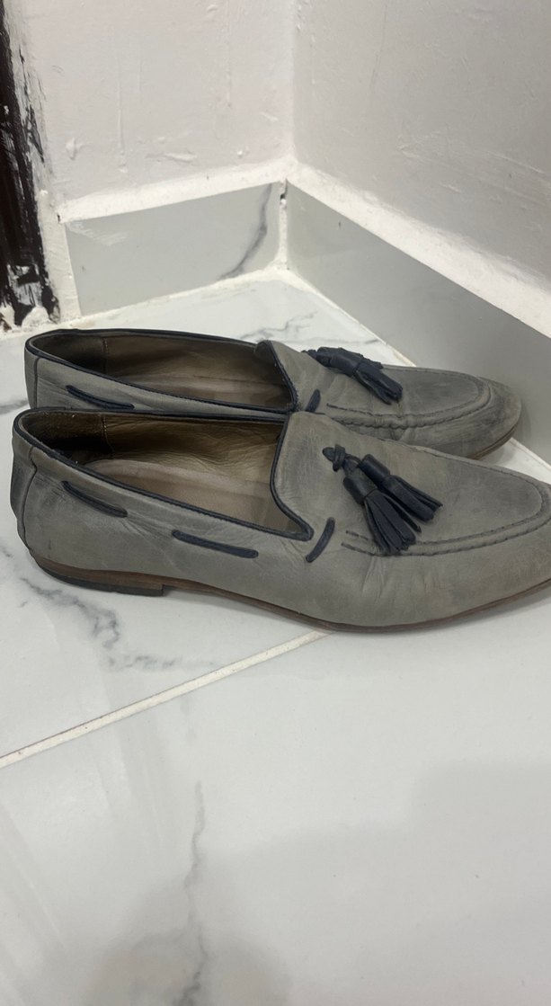 Gri Süet Püsküllü Erkek Klasik Ayakkabı - Görsel 2