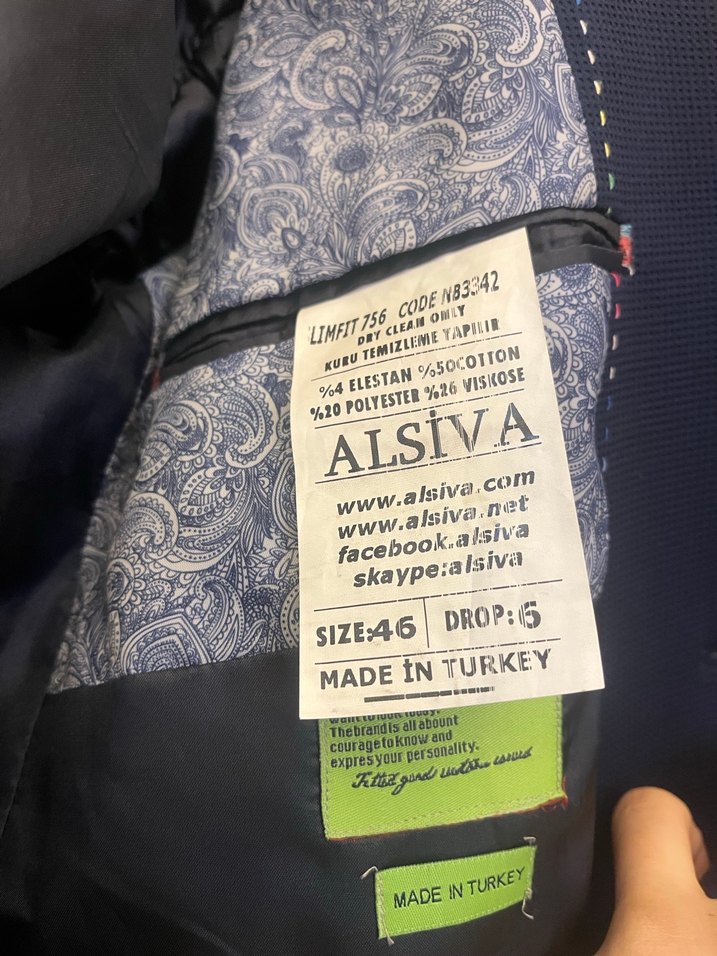 Erkek Koyu Mavi Düğmeli Takım Elbise Ceket - Görsel 2