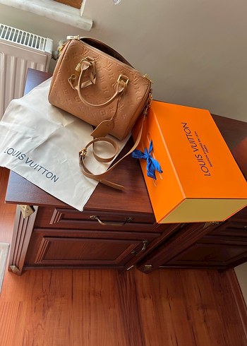  Beden turuncu Renk Louis Vuitton Bej Deri Kadın Çanta