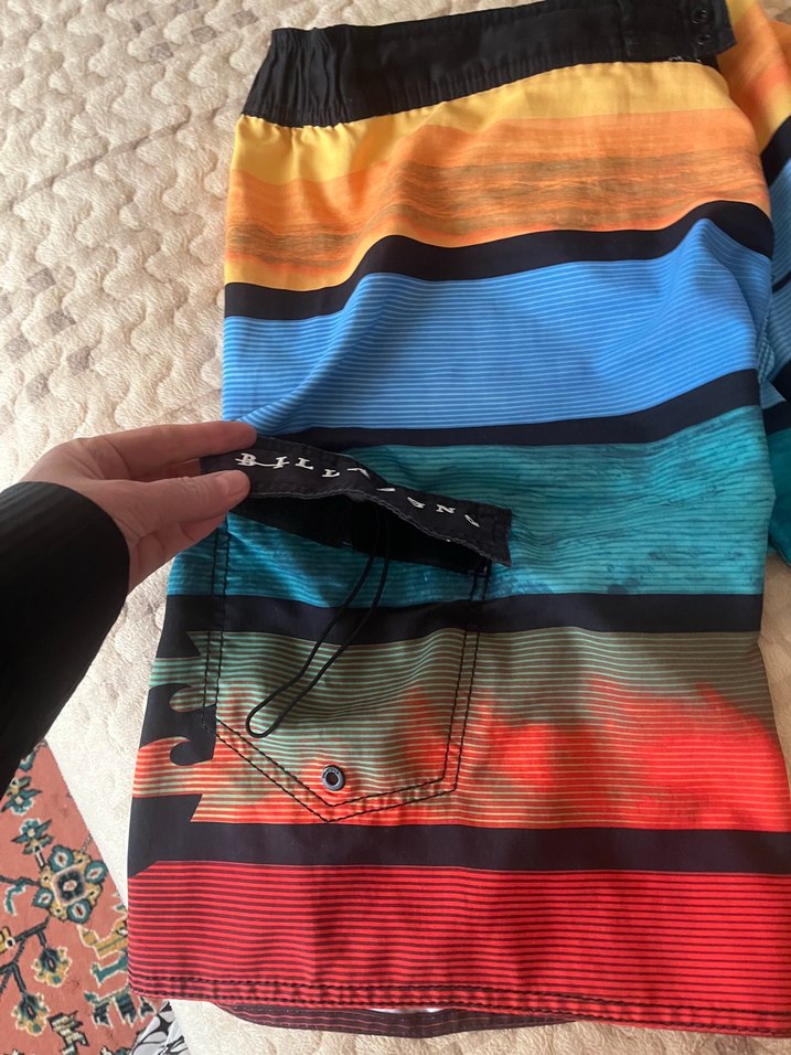 Renkli Bağcıklı Erkek Mini Deniz Şortu - Görsel 3